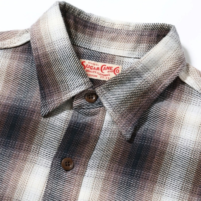 SUGAR CANE ���奬���������SC29561�ۡ�TWILL CHECK WORK SHIRT�ۥĥ�������å��������� �ե��ͥ� ����֥졼 ������ COTTON100%