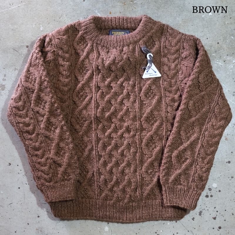 Pherrow`sʥե<BR>23AW-PNS-CABLEۥ֥˥å<BR>˾ϥɥᥤɥ˥å Ԥߥ ͥѡ 㥬ɥ<BR>WOOL 100%