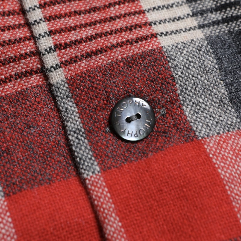 TROPHY CLOTHING ȥե󥰡TR24AW-401ۡTown Craft Wool Check Shirtۥ󥯥եȥå WOOL100% 