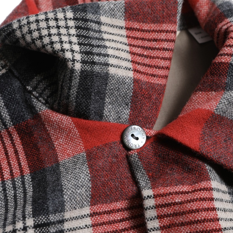 TROPHY CLOTHING ȥե󥰡TR24AW-401ۡTown Craft Wool Check Shirtۥ󥯥եȥå WOOL100% 