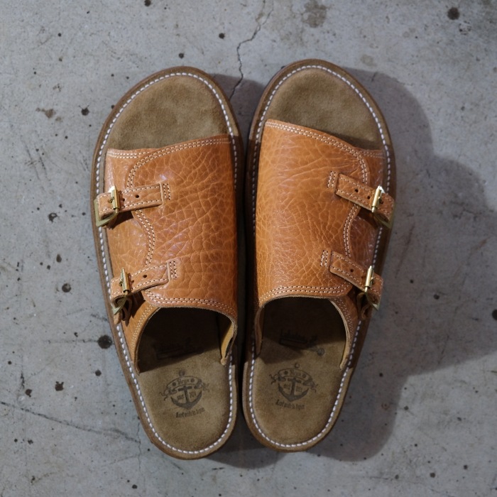 Argo��LAHAINA ���르����ϥ��ʡ�DOUBLE MONK STRAP SANDAL�ۢ�BULLHIDE��KUDU����֥��󥯥��ȥ�åץ������ ���� �֥�ϥ��� �����ɥ� 