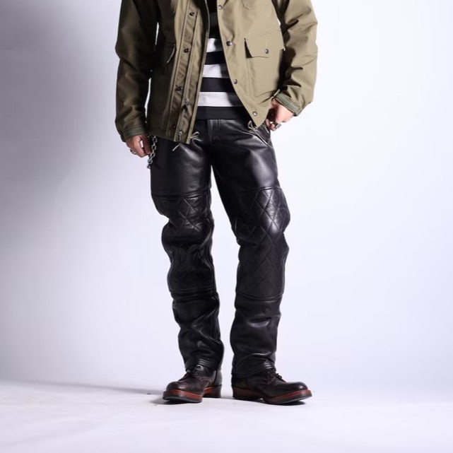 CYCLE NUT GARMENT ��������ʥåȥ������ȡ�LONG RIDER PADD LEATHER PANTS�ۥ��󥰥饤�����ѥåɥѥ�� �쥶���ѥ�� �ץѥ� �����ϥ��� ����