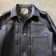 Y'2 LEATHER �磻�ġ��쥶����FB-140-T�ۡ�FADED HORSE WWII JEAN JACKET�ۢ�BLACK(TEACORE)�� �ۡ����ϥ�������G����� ��� MADE IN JAPAN