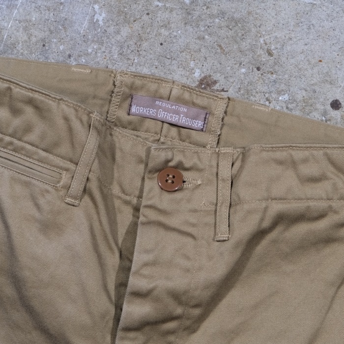 WORKERS ���������Officer Trousers Regular Type2�ۢ�USMC Khaki�䥪�ե������ȥ饦������ �쥮��顼 ���Υѥ� COTTON100�� ������ 2026SS