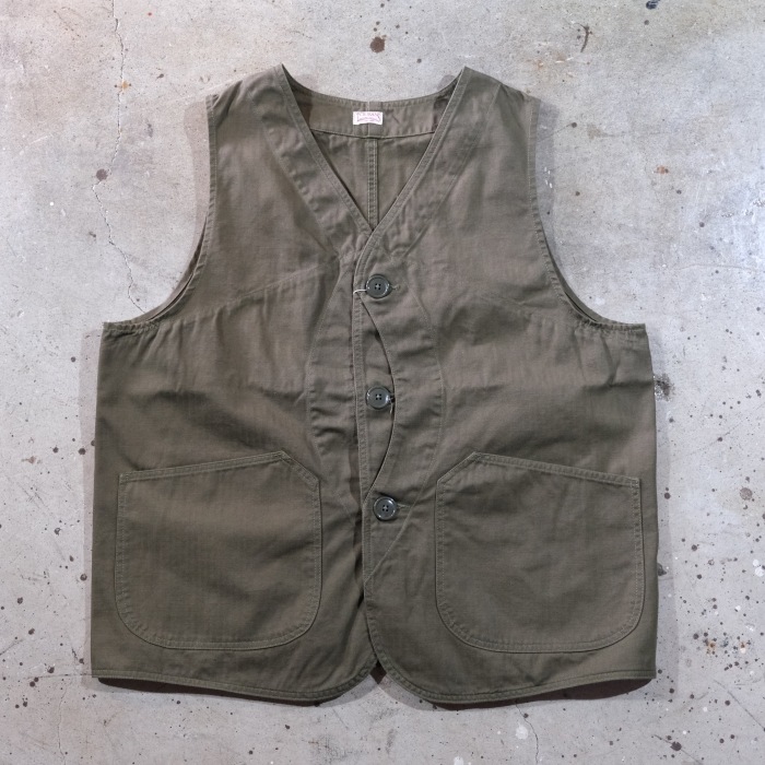 TCB jeans ティーシービージーンズ【Huntsman Vest】≪Neppy Green
