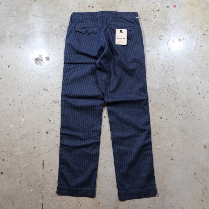 WORKERS ���������Officer Trousers Regular Type2�ۢ�Indigo Herringbone�䥪�ե������ȥ饦������ �쥮��顼 �إ��ܡ��� COTTON100�� ������ 2026SS