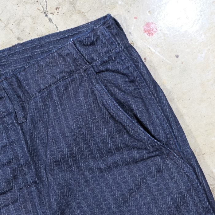 WORKERS ���������Officer Trousers Regular Type2�ۢ�Indigo Herringbone�䥪�ե������ȥ饦������ �쥮��顼 �إ��ܡ��� COTTON100�� ������ 2026SS