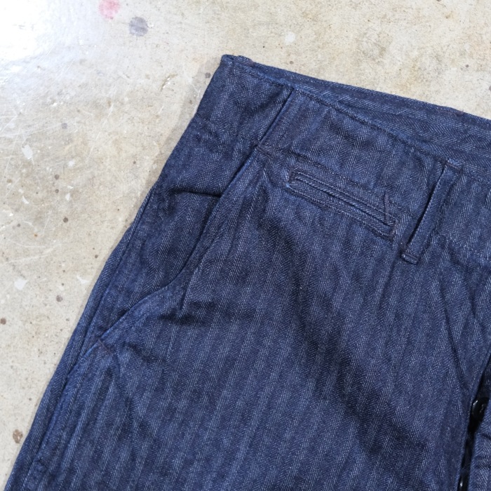 WORKERS ���������Officer Trousers Regular Type2�ۢ�Indigo Herringbone�䥪�ե������ȥ饦������ �쥮��顼 �إ��ܡ��� COTTON100�� ������ 2026SS