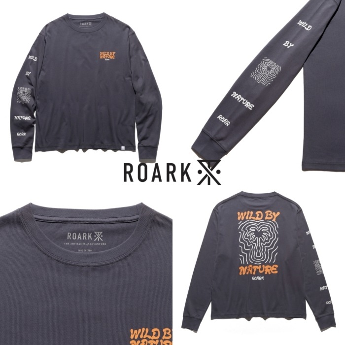 ROARK ����������RLTJ1201�ۡ�"WILD BY NATURE" L/S TEE�ۥץ��ȥ���T ���ݡ��ɽ� ���åȥ�100%