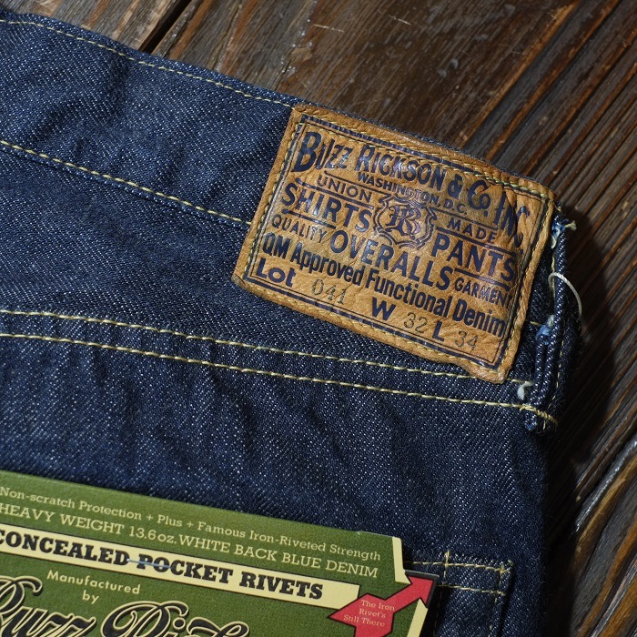 BUZZ RICKSON��S �Х��ꥯ���󥺡�BR43041�ۡ�WORLD WAR II WAIST OVERALLS�������ǥ� �ǥ˥�ѥ��  �������ȥ����С�������  ��󥦥��å��� ������