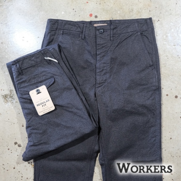WORKERS ���������Officer Trousers Regular Type2�ۢ�WKS Covert�䥪�ե������ȥ饦������ �쥮��顼 ���С��� COTTON100�� ������ 2026SS