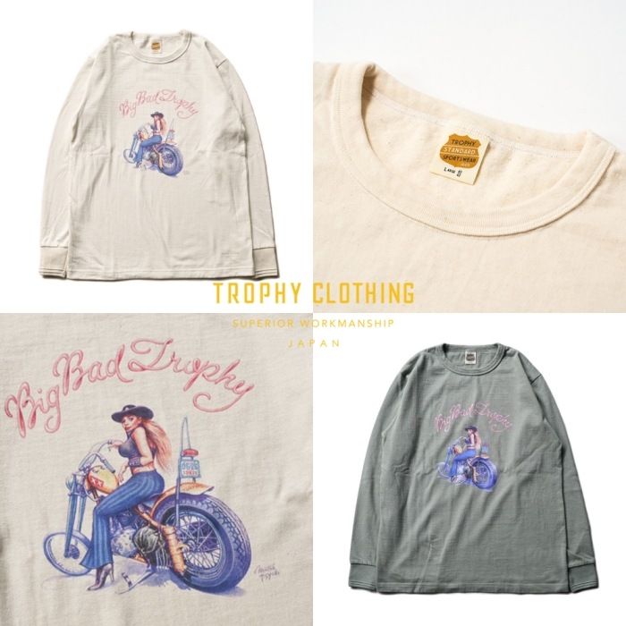 TROPHY CLOTHING �ȥ��ե������������󥰡�TR26SS-215�ۡ�Big Bad Trophy OD L/S Tee�ۥץ���T����� �����ᥪ�ꥸ�ʥ�ܥǥ� ���åȥ�100�� ������