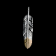 MOTOR NEW VINTAGE ⡼FT-05LۡFEATHER PENDANT (18K GOLD ACCENT) ۢMEDIUMե() MOTO LEATHER 