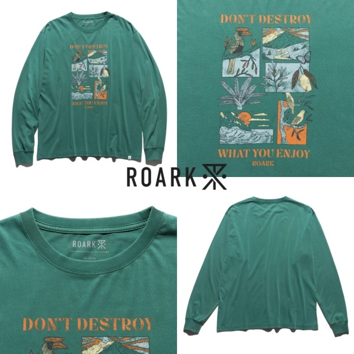 ROARK ����������RLTJ1203�ۡ�"ENJOY" WELL WORN L/S TEE�ۥץ��ȥ���T ���ݡ��ɽ� ���åȥ�100%
