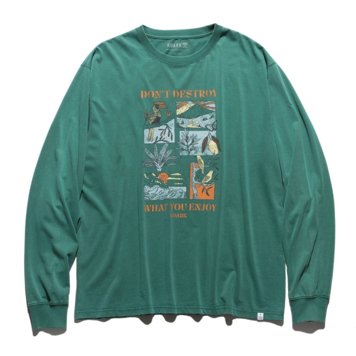 ROARK ����������RLTJ1203�ۡ�"ENJOY" WELL WORN L/S TEE�ۥץ��ȥ���T ���ݡ��ɽ� ���åȥ�100%