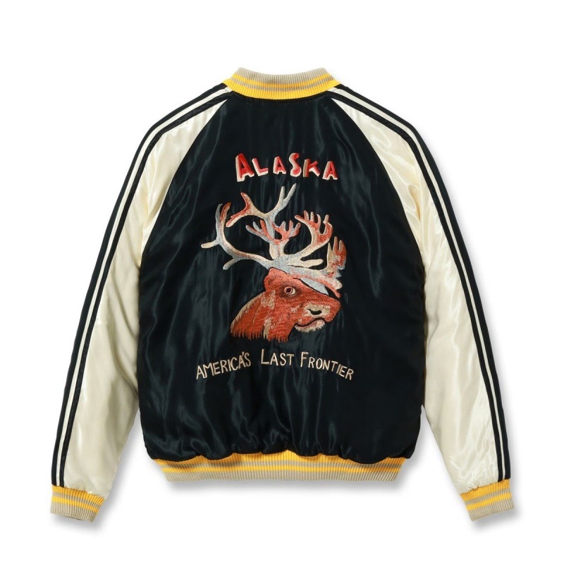 TAILOR TOYO �ơ��顼���Ρ�TT15973-119��Late 1950s Style Acetate Quilted Souvenir Jacket ��MOOSE�� �� ��ALASKAN EAGLE��  ��������� ���饹��