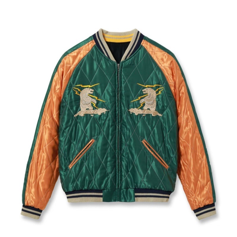 TAILOR TOYO �ơ��顼���Ρ�TT15973-119��Late 1950s Style Acetate Quilted Souvenir Jacket ��MOOSE�� �� ��ALASKAN EAGLE��  ��������� ���饹��