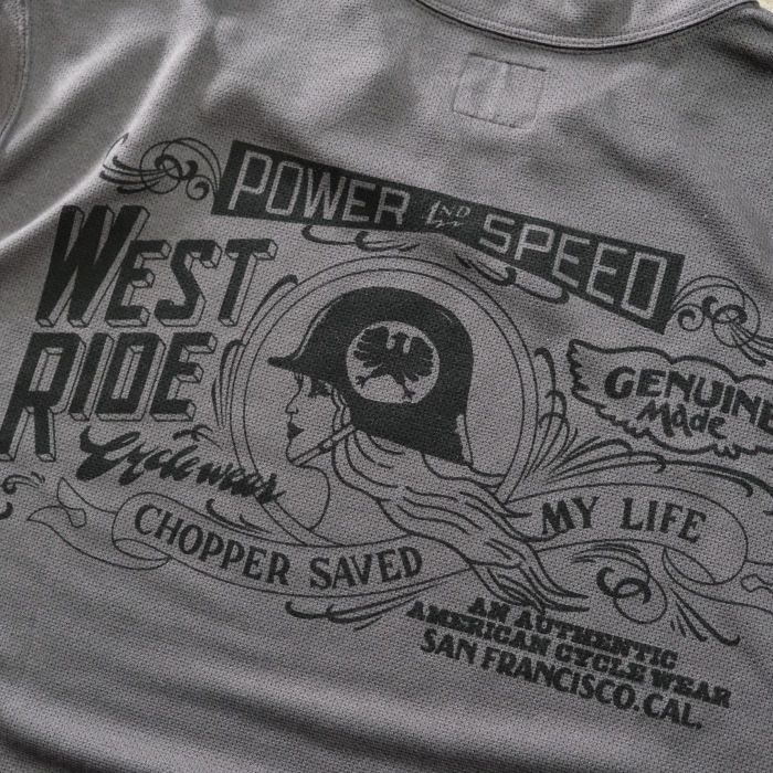 WESTRIDE  �������ȥ饤�ɡ�POWER DRY LONG TEE-2�ۢ�POWER AND SPEED�� �ѥ�ɥ饤 L/ST����� ��å���ĹµT����� ®���Ǻ�