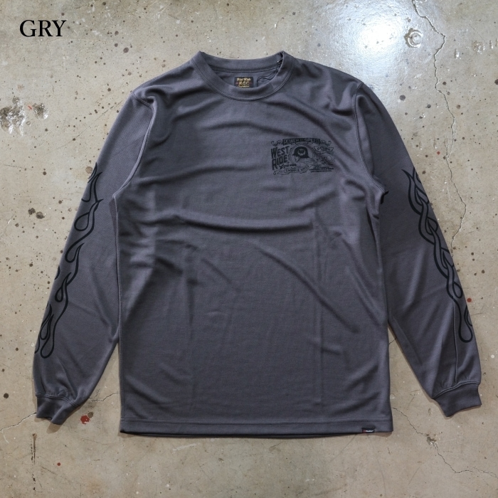 WESTRIDE  �������ȥ饤�ɡ�POWER DRY LONG TEE-2�ۢ�POWER AND SPEED�� �ѥ�ɥ饤 L/ST����� ��å���ĹµT����� ®���Ǻ�