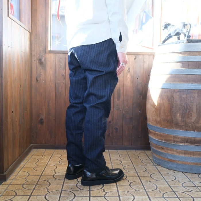 WORKERS ���������Officer Trousers Slim Type2�ۢ�Indigo Herringbone�䥪�ե������ȥ饦������ ����� �إ��ܡ��� COTTON100�� ������ 2026SS