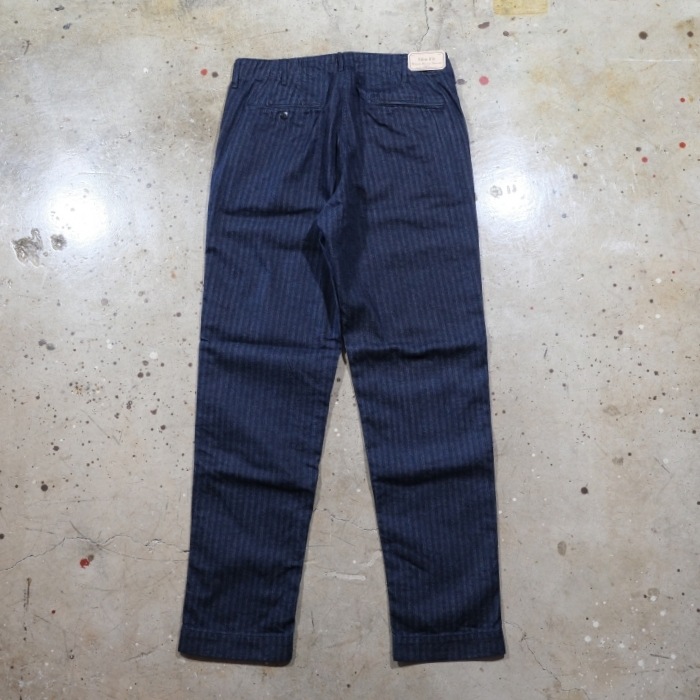 WORKERS ���������Officer Trousers Slim Type2�ۢ�Indigo Herringbone�䥪�ե������ȥ饦������ ����� �إ��ܡ��� COTTON100�� ������ 2026SS