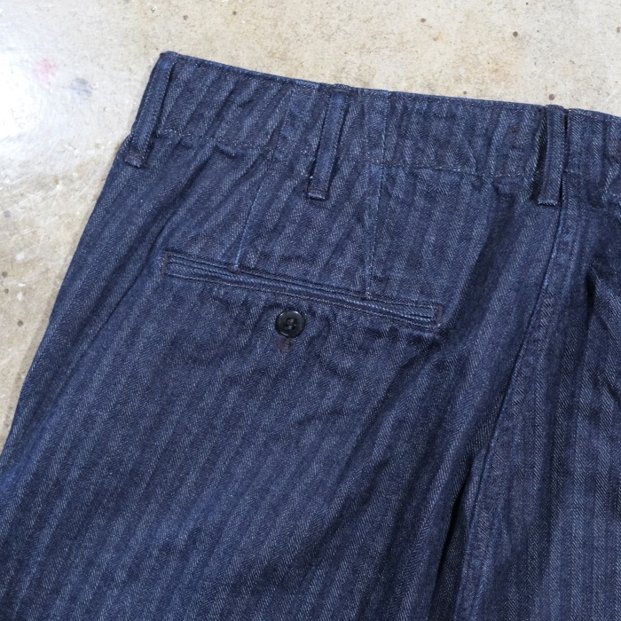 WORKERS ���������Officer Trousers Slim Type2�ۢ�Indigo Herringbone�䥪�ե������ȥ饦������ ����� �إ��ܡ��� COTTON100�� ������ 2026SS