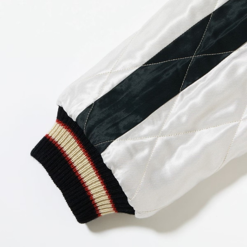 TAILOR TOYO �ơ��顼���Ρ�TT15973-219��Mid 1950s Style Acetate Quilted Souvenir Jacket ��WHITE TIGER�� �� ��DUELLING DRAGONS��   ���������