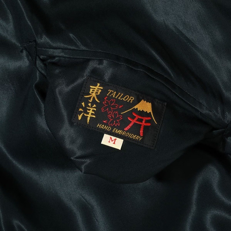 TAILOR TOYO �ơ��顼���Ρ�TT15973-219��Mid 1950s Style Acetate Quilted Souvenir Jacket ��WHITE TIGER�� �� ��DUELLING DRAGONS��   ���������