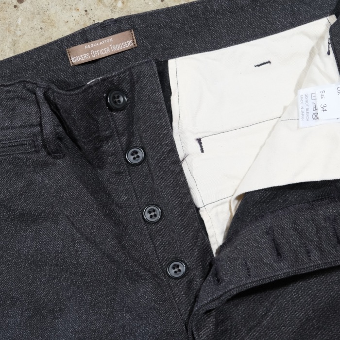 WORKERS ���������Officer Trousers Slim Type2�ۢ�WKS Covert�䥪�ե������ȥ饦������ ����� ���С��� COTTON100�� ������ 2026SS