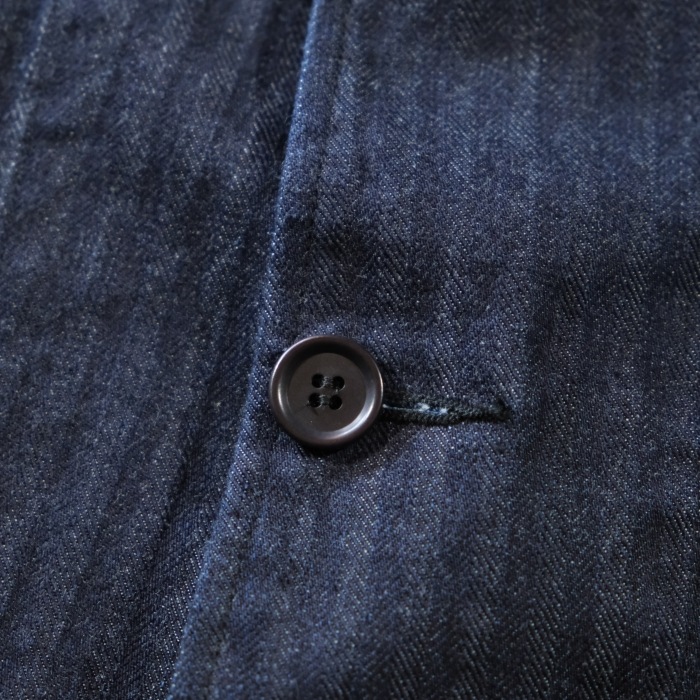 WORKERS ���������Lounge Jacket�ۢ�Indigo Herringbone��饦�󥸥��㥱�å� �ơ��顼�ɥ��㥱�å�  �إ��ܡ��� ���åȥ�100%
