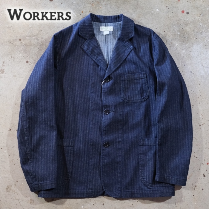 WORKERS ワーカーズ【Lounge Jacket】≪Indigo Herringbone≫ラウンジ