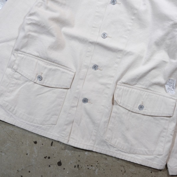 TCB jeans �ƥ��������ӡ������󥺡�Catface Jacket Ecru�ۥ���åȥե��������㥱�å� �ۥ磻�ȥǥ˥� �ߥ꥿�꡼ ������ ���åȥ�100% ������