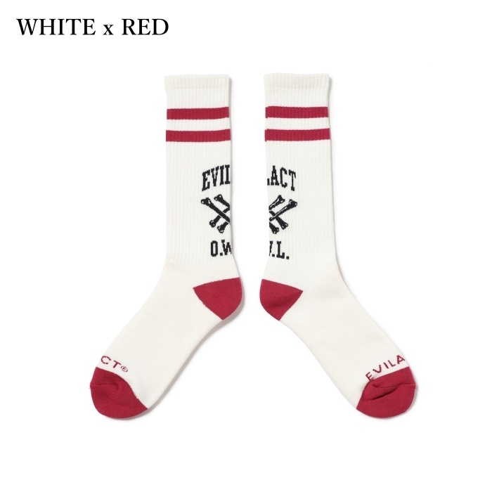 EVILACT �����֥륢���ȡ�EA25-ACT2-A02�ۡ�CROSS BONE SOCKS�ۥ������ܡ��󥽥å��� �ѥ����Ԥ� �ե꡼������ ������