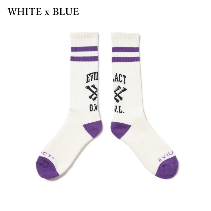 EVILACT �����֥륢���ȡ�EA25-ACT2-A02�ۡ�CROSS BONE SOCKS�ۥ������ܡ��󥽥å��� �ѥ����Ԥ� �ե꡼������ ������