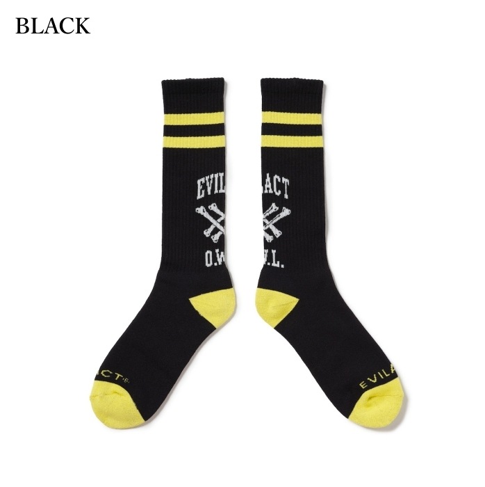 EVILACT �����֥륢���ȡ�EA25-ACT2-A02�ۡ�CROSS BONE SOCKS�ۥ������ܡ��󥽥å��� �ѥ����Ԥ� �ե꡼������ ������