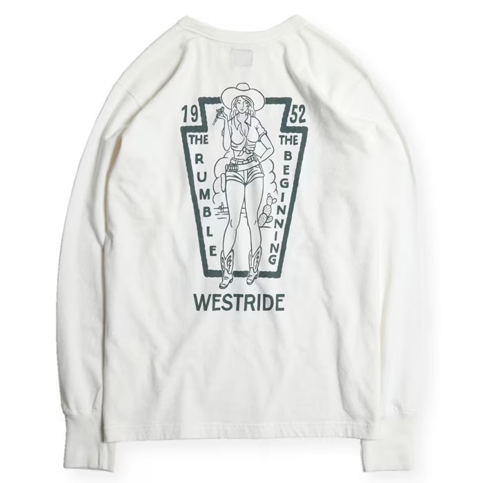 WESTRIDE �������ȥ饤�ɡ�PT.L.TEE.26-02�ۥץ���ĹµT����� ���󥰥��꡼�� ����TEE ���åȥ�100% WR���ꥸ�ʥ�ܥǥ� ������