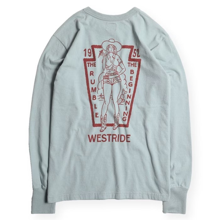 WESTRIDE �������ȥ饤�ɡ�PT.L.TEE.26-02�ۥץ���ĹµT����� ���󥰥��꡼�� ����TEE ���åȥ�100% WR���ꥸ�ʥ�ܥǥ� ������