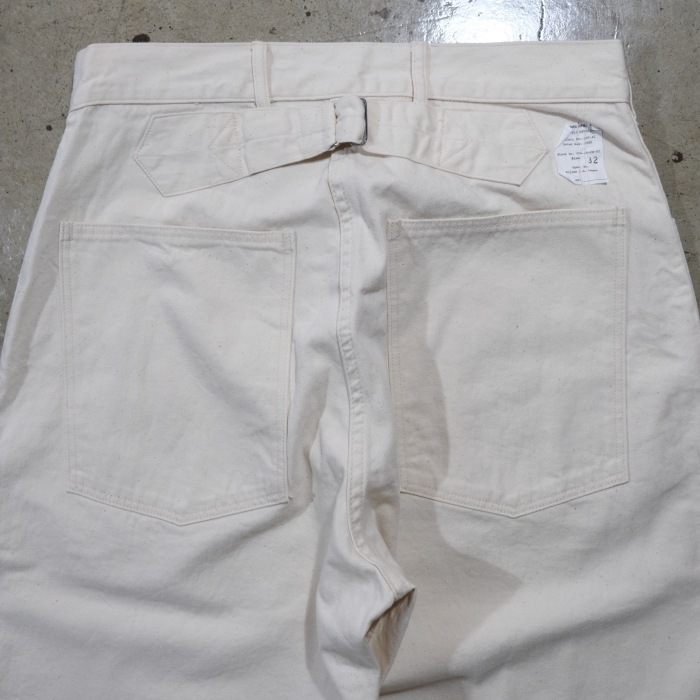 TCB jeans �ƥ��������ӡ������󥺡�Catface Trousers Ecru�ۥ���åȥե������ȥ饦������ �ߥ꥿�꡼ �ۥ磻�ȥǥ˥� ������ ���åȥ�100%