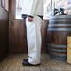 TCB jeans �ƥ��������ӡ������󥺡�Catface Trousers Ecru�ۥ���åȥե������ȥ饦������ �ߥ꥿�꡼ �ۥ磻�ȥǥ˥� ������ ���åȥ�100%