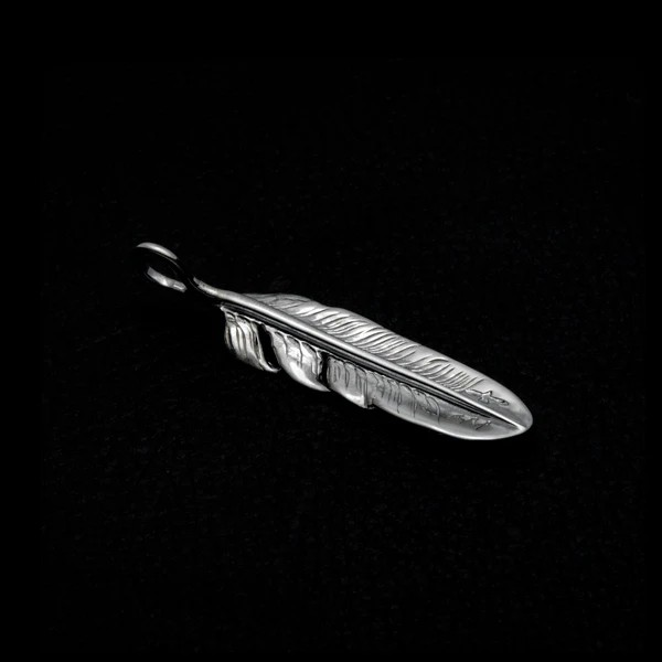 MOTOR NEW VINTAGE �⡼������FT-11L�ۡ�FEATHER PENDANT (18K GOLD ACCENT) �ۢ�SMALL�� K18�᥿���վ��ե�����(��) MOTO LEATHER 