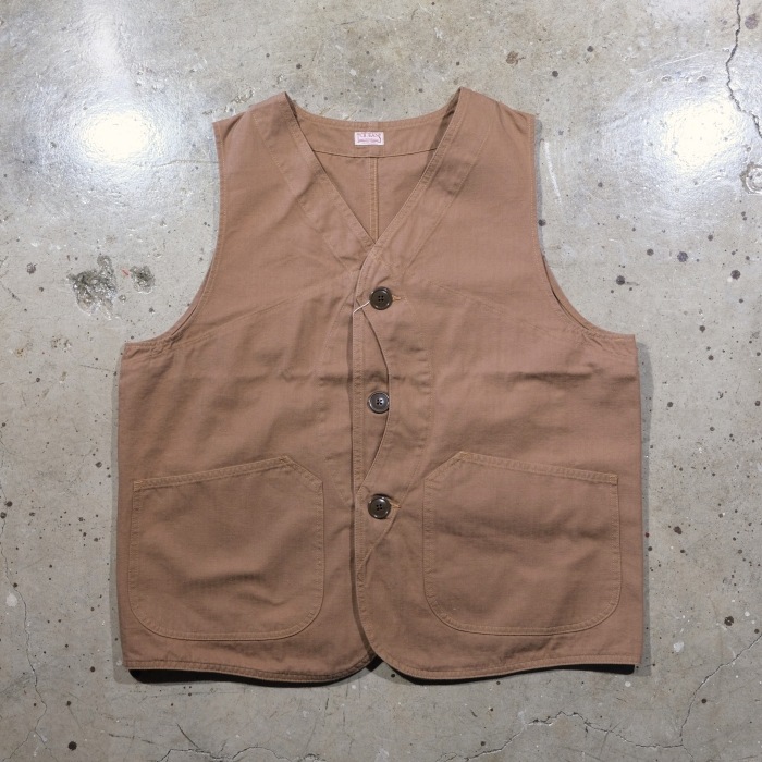 TCB jeans ティーシービージーンズ【Huntsman Vest】≪Neppy Brown