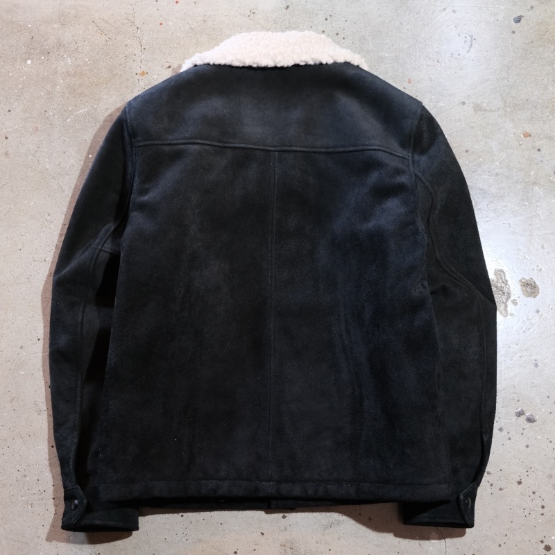 Y'2 LEATHER 磻ġ쥶 WJ-02ۡSTEER SUEDE RANCH COATۢBLACK ƥɥ ѥܥ MADE IN JAPAN