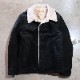 Y'2 LEATHER 磻ġ쥶 WJ-02ۡSTEER SUEDE RANCH COATۢBLACK ƥɥ ѥܥ MADE IN JAPAN