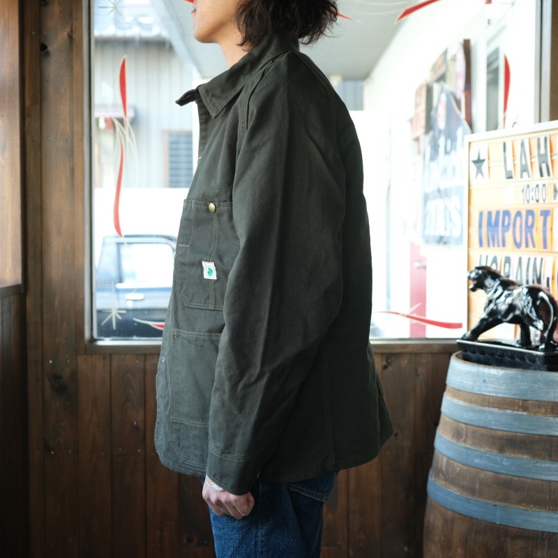 TCB jeans �ƥ��������ӡ������󥺡�Cat Head Jacket Green Canvas�ۥ���åȥإåɥ��㥱�å� ���꡼�󥭥��Х����С������� ���祢������ COTTON 