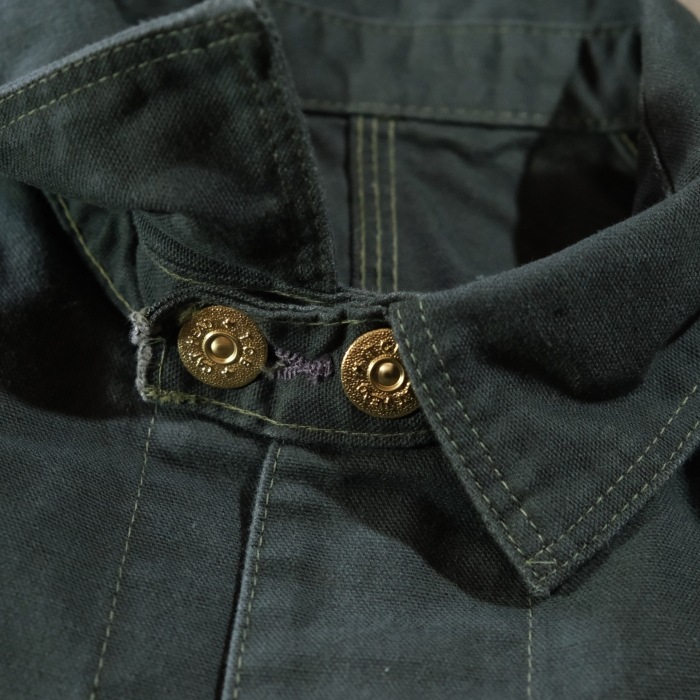 TCB jeans �ƥ��������ӡ������󥺡�Cat Head Jacket Green Canvas�ۥ���åȥإåɥ��㥱�å� ���꡼�󥭥��Х����С������� ���祢������ COTTON 