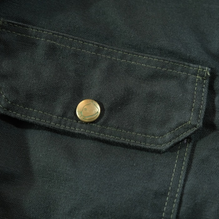 TCB jeans �ƥ��������ӡ������󥺡�Cat Head Jacket Green Canvas�ۥ���åȥإåɥ��㥱�å� ���꡼�󥭥��Х����С������� ���祢������ COTTON 