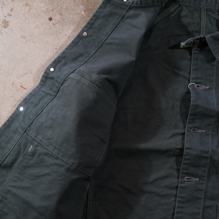 TCB jeans �ƥ��������ӡ������󥺡�Cat Head Jacket Green Canvas�ۥ���åȥإåɥ��㥱�å� ���꡼�󥭥��Х����С������� ���祢������ COTTON 