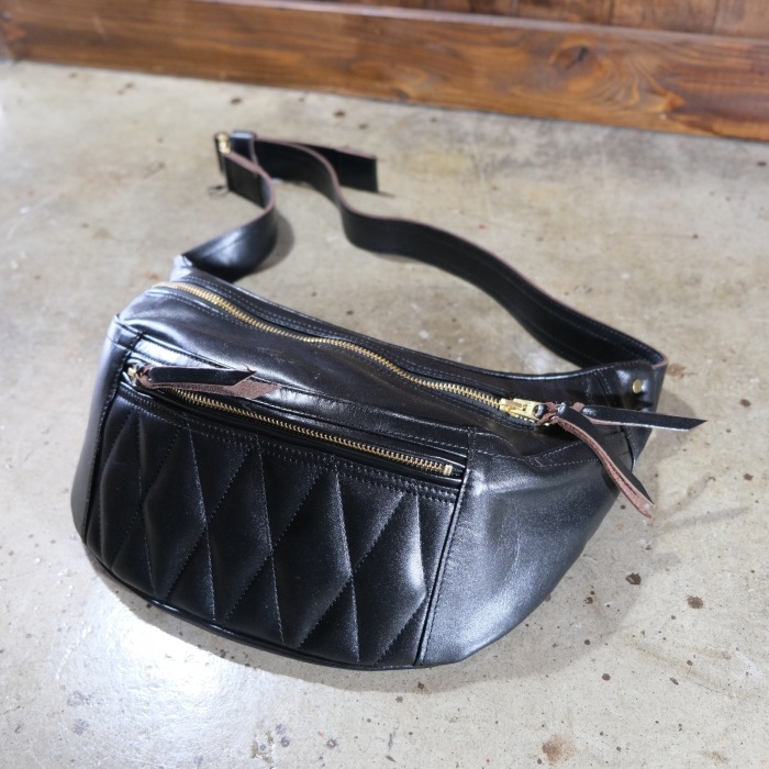 Y'2 LEATHER �磻�ġ��쥶�� ��BG-09�ۡ�HORSE HIDE WAIST BAG�ۢ�BLACK��ۡ����ϥ��ɥ������ȥХå� �ϳ� ������