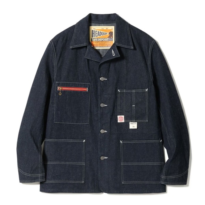 HEADLIGHT  إåɥ饤ȡHD15711ۡHEADLIGHT 11oz. BLUE DENIM WORK COATۥ֥롼ǥ˥ С  COTTON100%