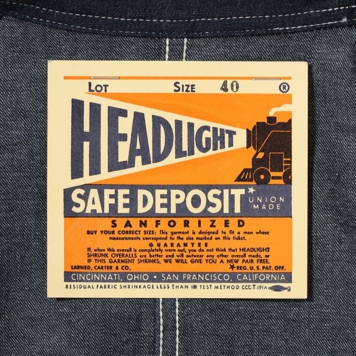 HEADLIGHT  إåɥ饤ȡHD15711ۡHEADLIGHT 11oz. BLUE DENIM WORK COATۥ֥롼ǥ˥ С  COTTON100%